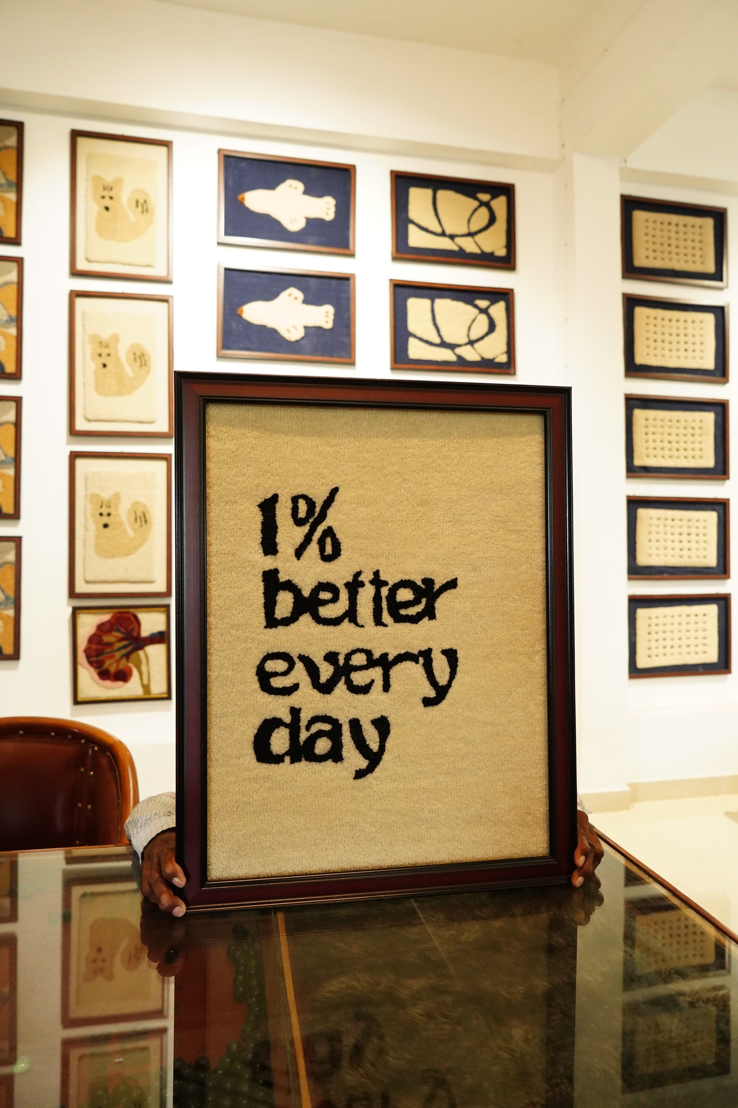 The 1% Manifesto – Framed Rug Art