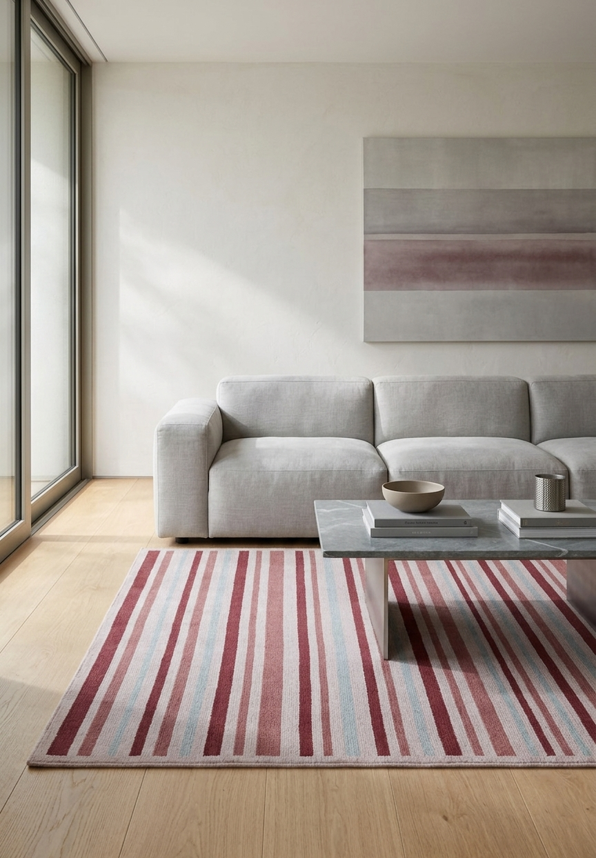 Geometric cross rug