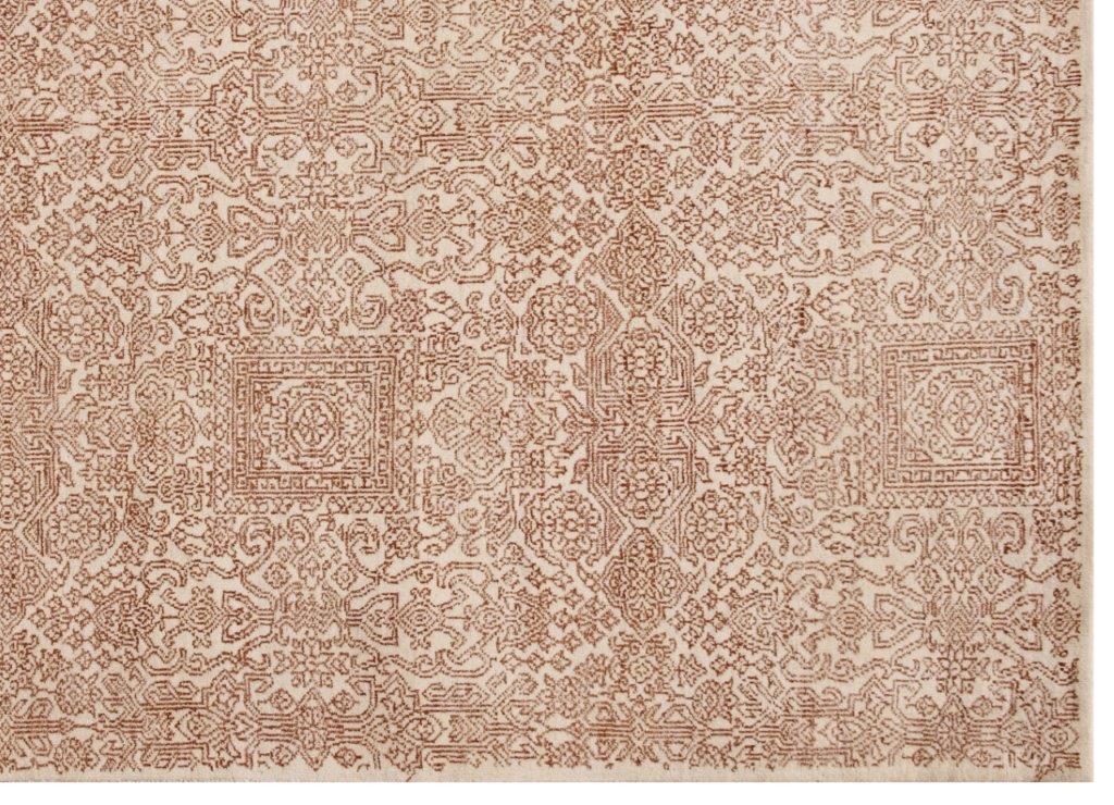 Amber Grace Hand knotted Modern Beige Brown Rug (HK-6181)