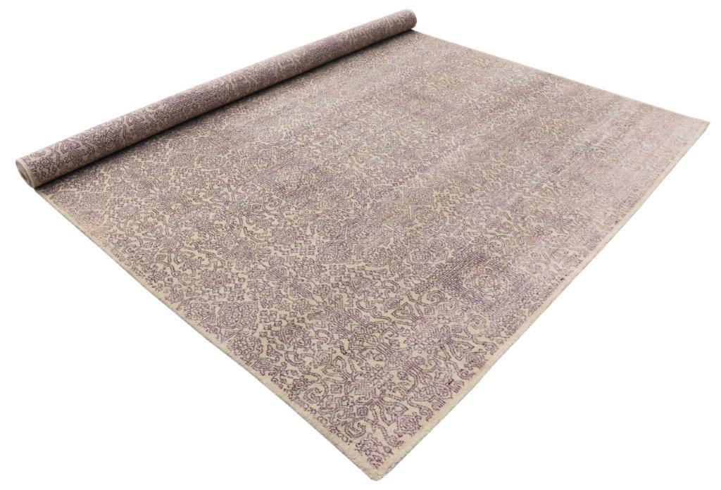 Opulent Beige Violent Hand knotted Modern Rug (HK-6181)