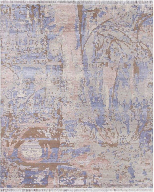 Tranquil Grove Hand knotted Modern Blue Rug (HK-1006)