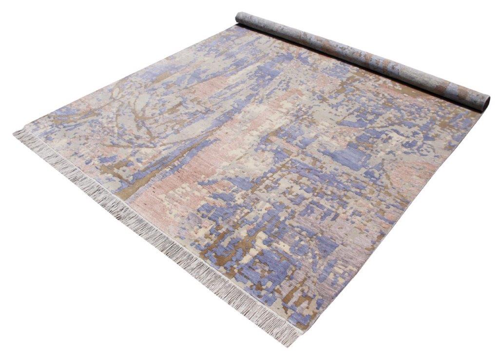 Tranquil Grove Hand knotted Modern Blue Rug (HK-1006)