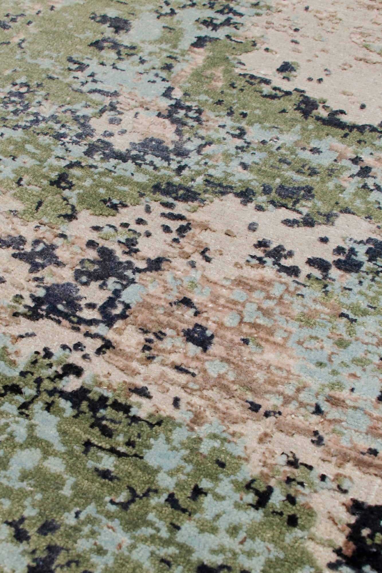 Aurora Moss Hand knotted Modern Green Rug (HK-10)