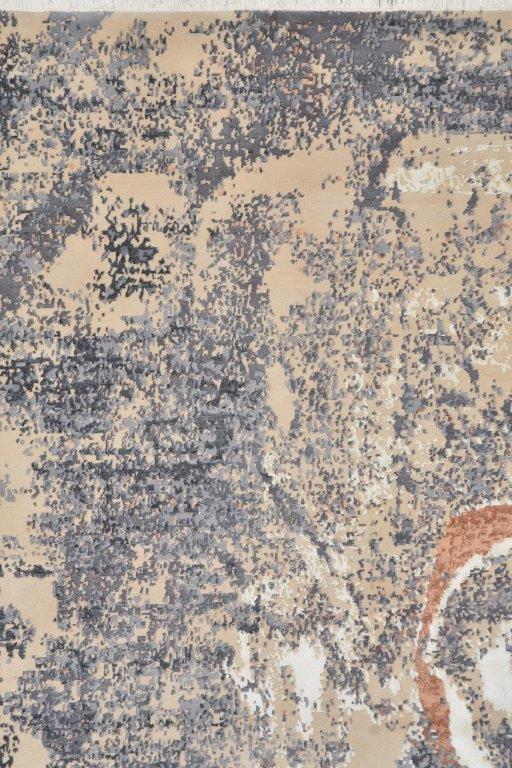 Sunset Drift Hand knotted Modern Grey Rug (527)