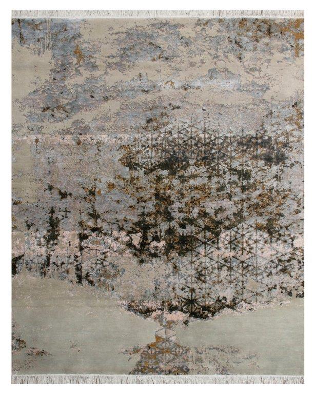 Hand knotted Modern Grey Rug (HK-606)