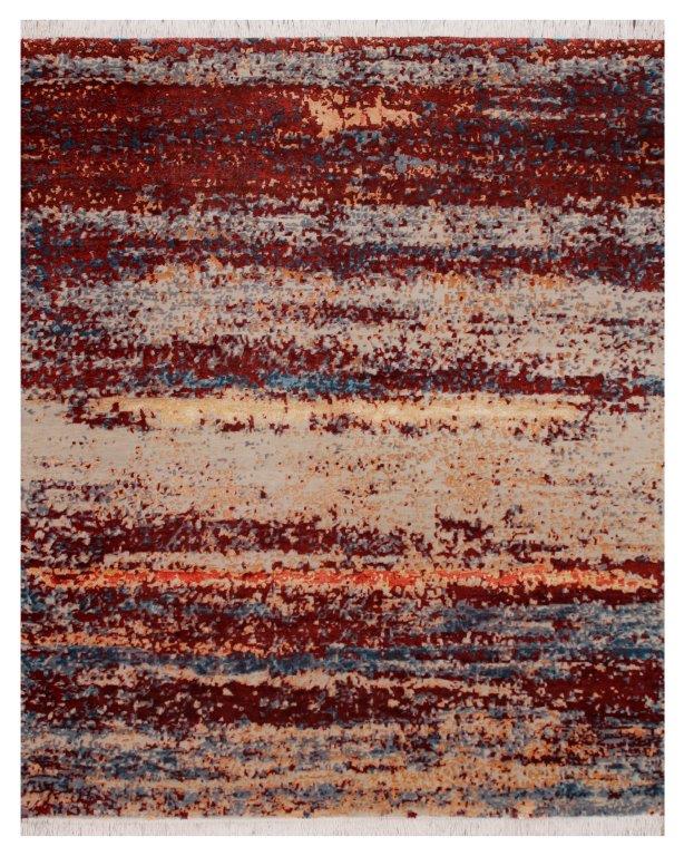 Sunset Horizon Hand knotted Modern Multicolour Rug (511)