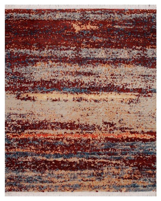 Sunset Horizon Hand knotted Modern Multicolour Rug (511)