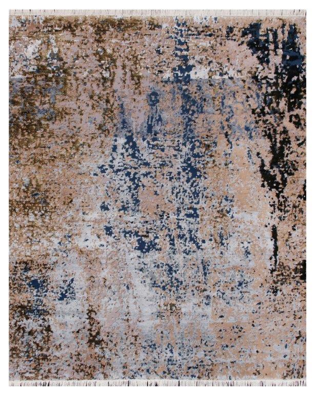 Abstract Harmony Hand knotted Modern Multicolour Rug (515)