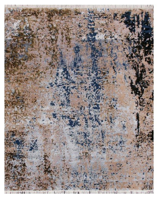 Abstract Harmony Hand knotted Modern Multicolour Rug (515)