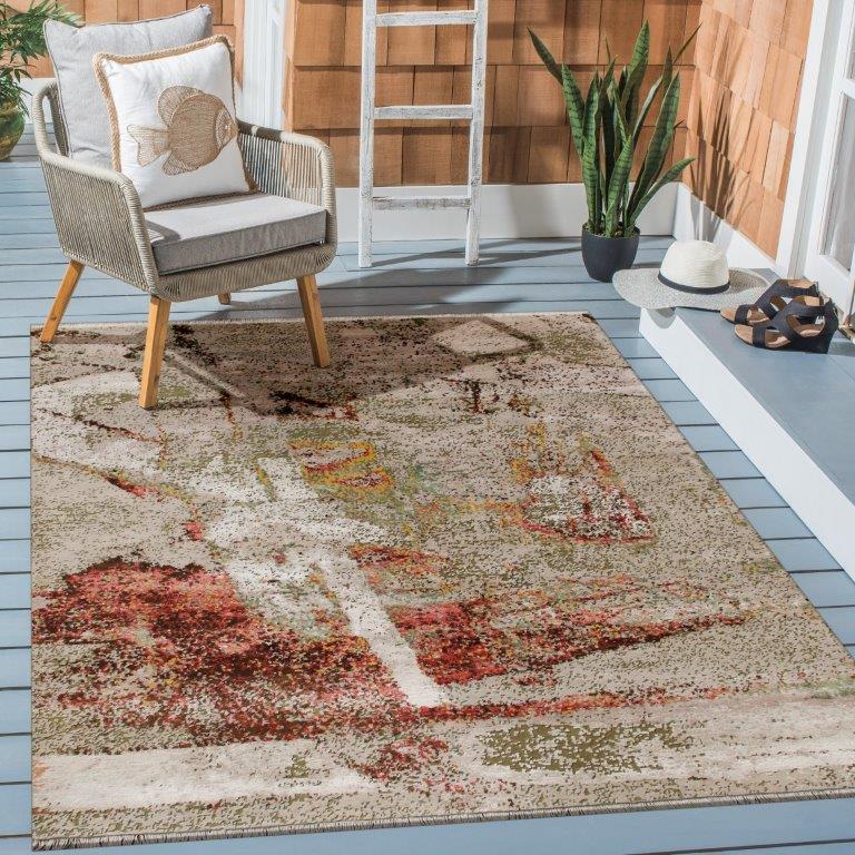 Abstract Harmony Hand knotted Modern Multicolour Rug (517)