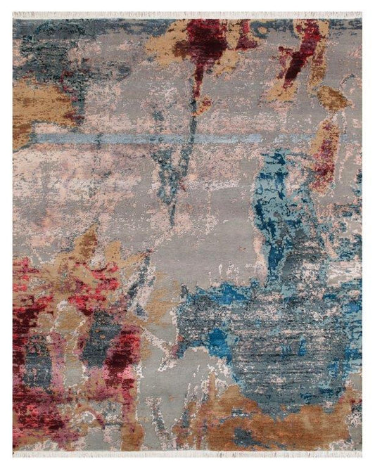 Mystic Horizon Hand knotted Modern Multicolour Rug (HK-601)