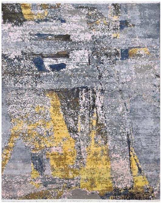 Vibrant Kaleidoscope  Hand knotted Modern Multicolour Rug (HK-602)
