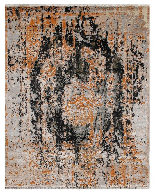 Ethereal Fusion Hand knotted Modern Multicolour Rug (HK-604)