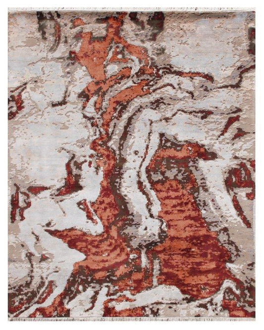 Modern Mirage Hand knotted Modern Multicolour Rug (HK-612)