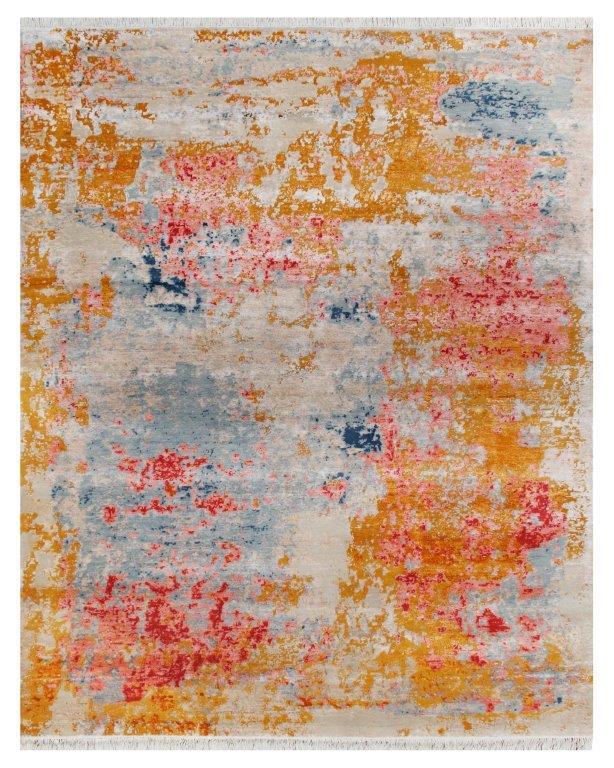Cosmic Symphony Hand knotted Modern Multicolour Rug (HK-613)