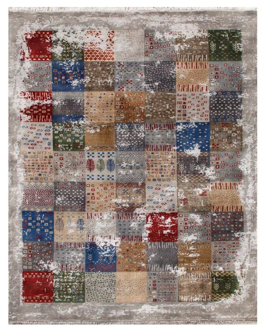 Serenity Spectrum Hand knotted Modern Multicolour Rug (HK-621)