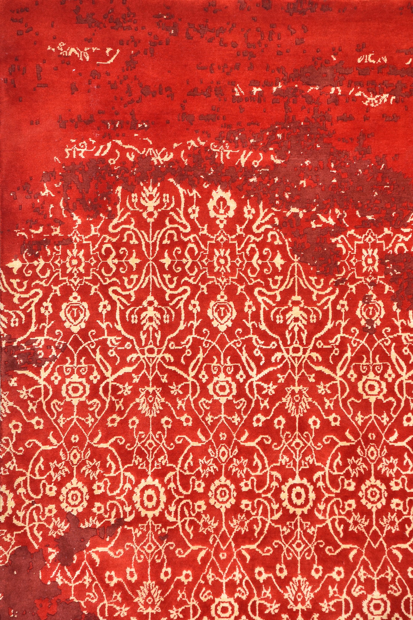 Celestial Harmony Hand knotted Modern Red Rug (807)