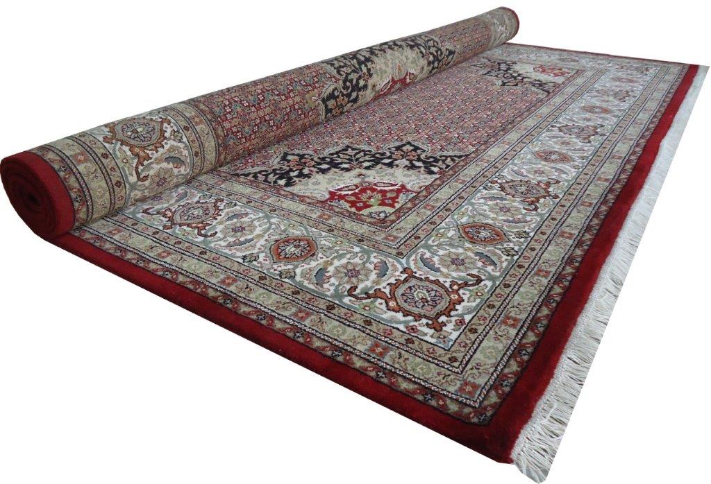 Majestic Medallion Hand knotted Traditional Mahi-12 Red Cream Rug (MW-19)