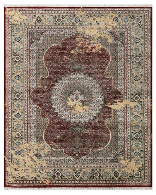 Timeless Elegance Hand knotted Traditional Mahi Broken Red Rug (Mahi-11)