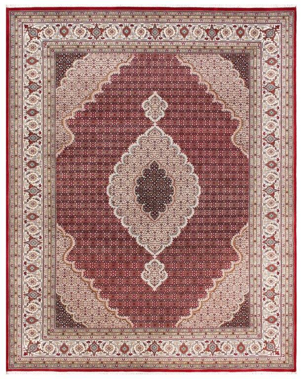 Traditional Hand knotted Traditional Mahi Red Cream Rug (MW-51)