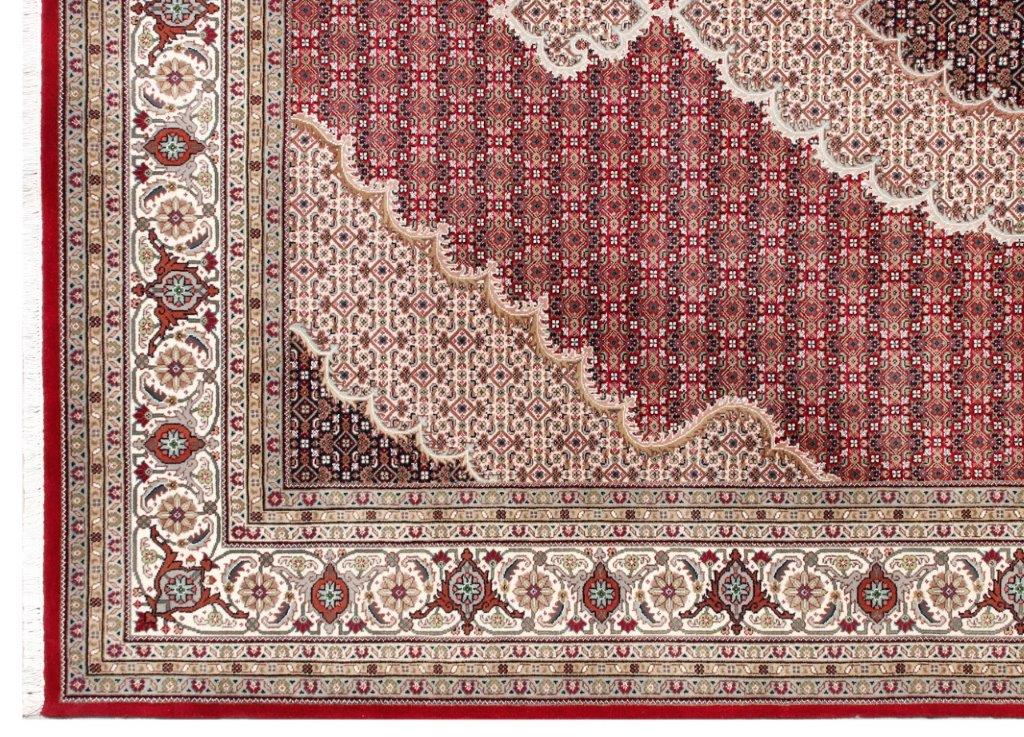 Traditional Hand knotted Traditional Mahi Red Cream Rug (MW-51)