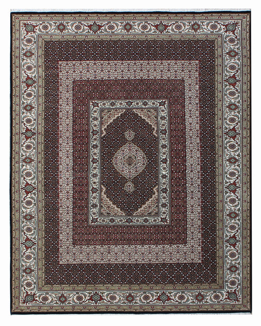 Regal Essence Hand knotted Traditional Mahi-20 Black Rug (MW-9)