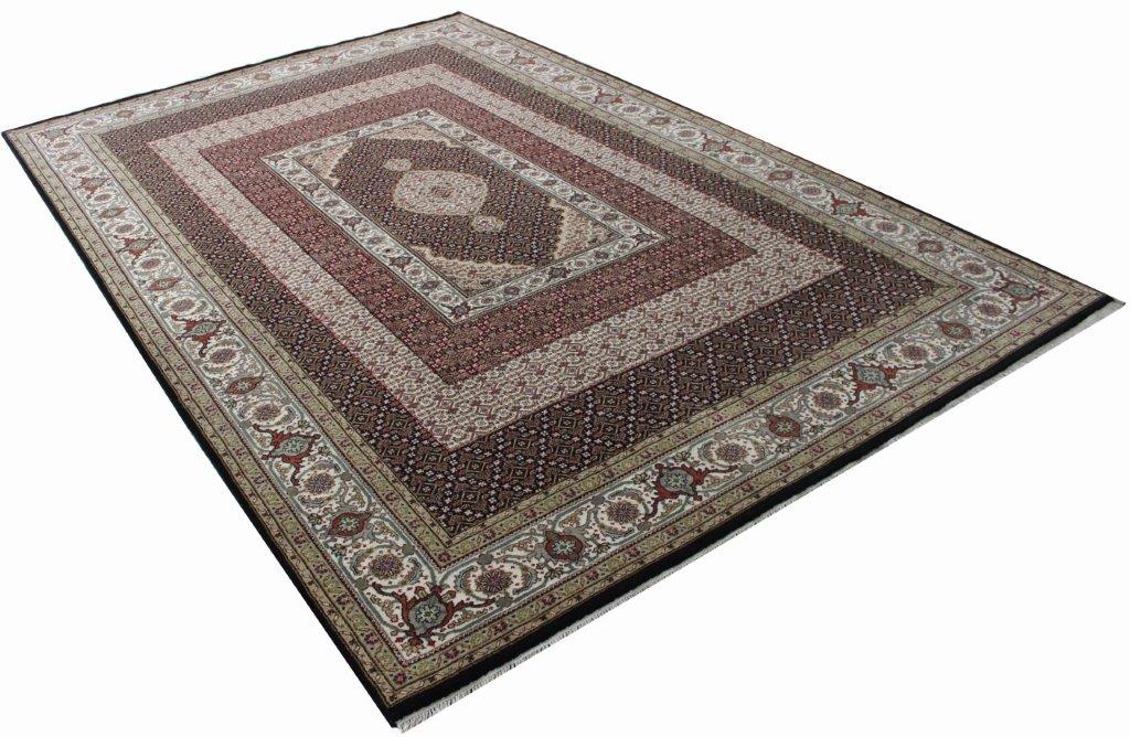 Regal Essence Hand knotted Traditional Mahi-20 Black Rug (MW-9)
