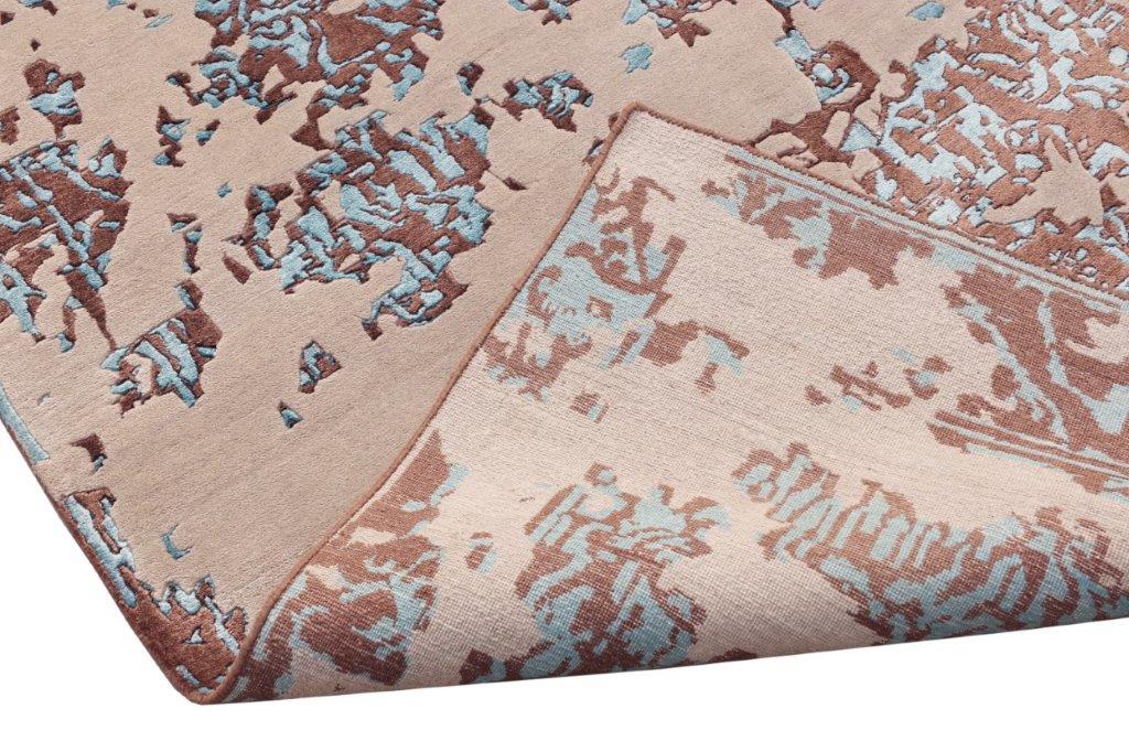 Indirug Vintage Hand knotted Transitional Beige Brown Rug (HK-1)