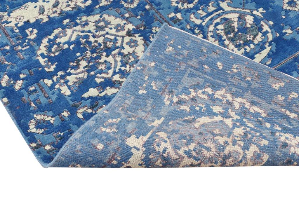 Azure Majesty Hand knotted Transitional Blue Rug (HK-14)