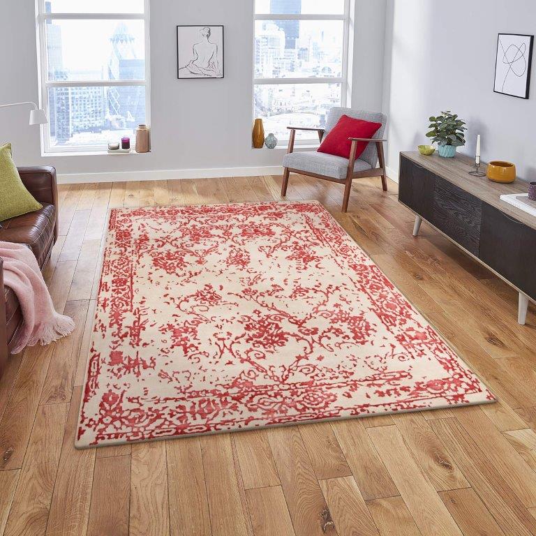 Hand knotted Transitional Red Rug (HK-MCT-22)