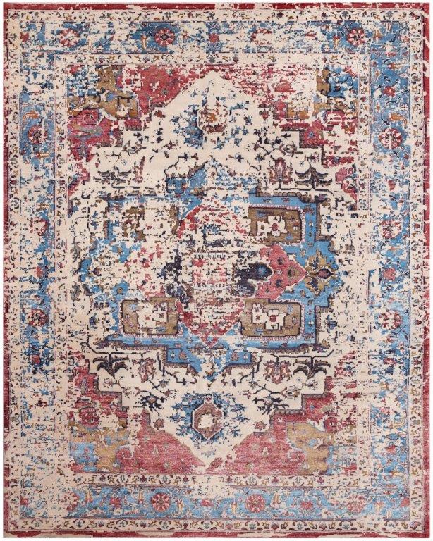 Multicolor Hand knotted Transitional Rust Rug (HK-Super Heriz)