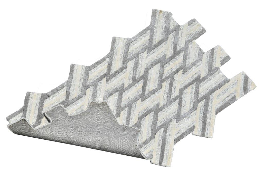 Interwoven Charm Hand tufted Modern Grey Rug (HT-475 B)