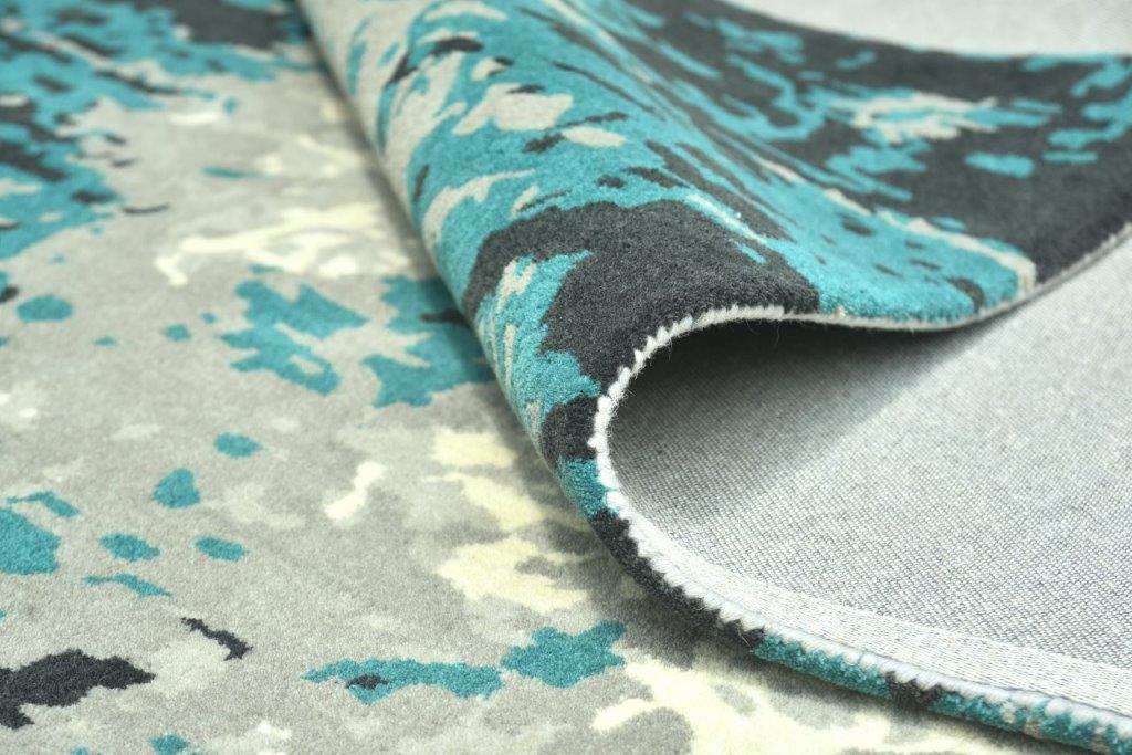 Oceanic Abstract Hand tufted Modern Multicolour Rug (HT-539A)