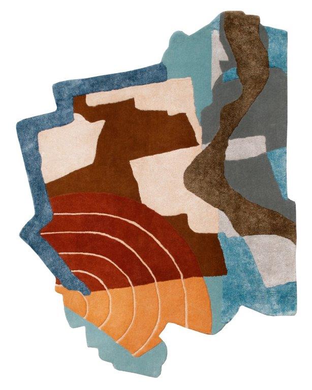 Abstract Terrain Hand tufted Modern Multicolour Rug (mosaic 53)