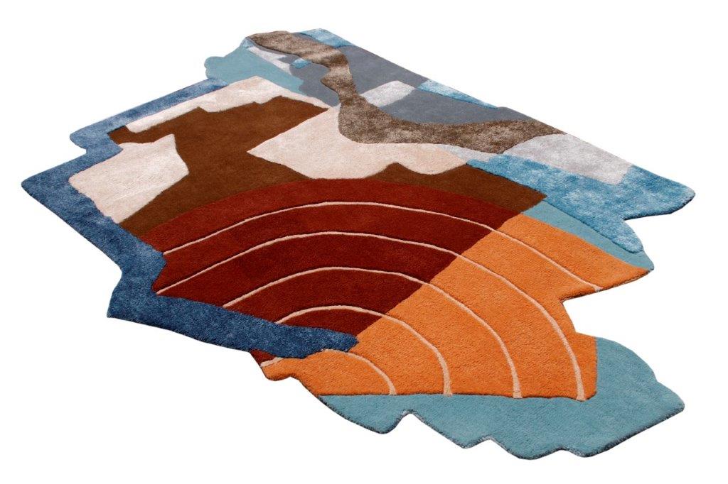 Abstract Terrain Hand tufted Modern Multicolour Rug (mosaic 53)