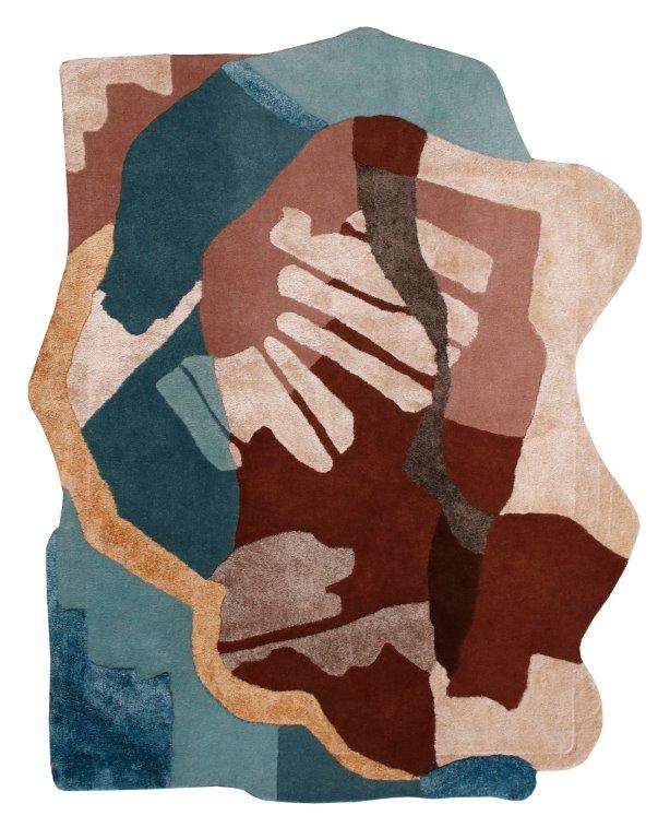 Hand tufted Modern Multicolour Rug (mosaic 54 c)