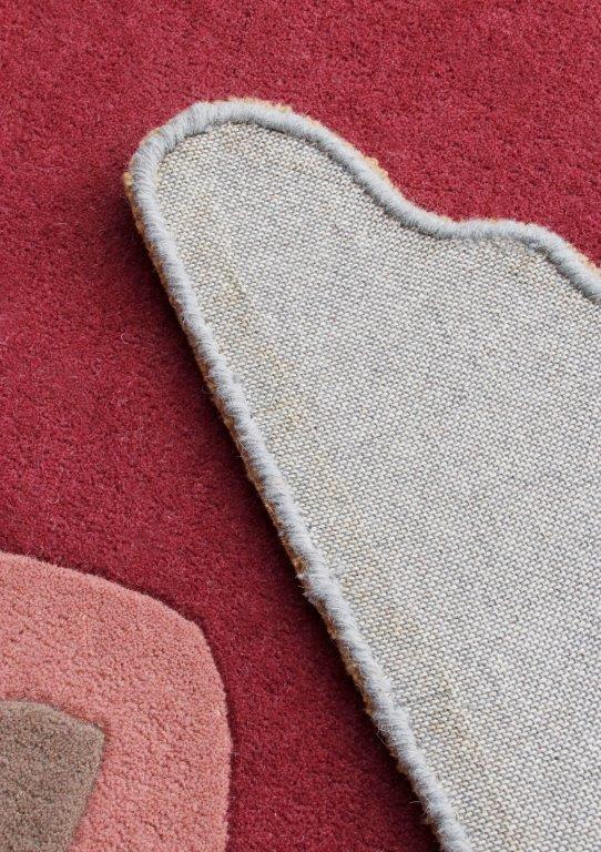 Blush Horizon Hand tufted Modern Red Blue Rug (mosaic 50 c)