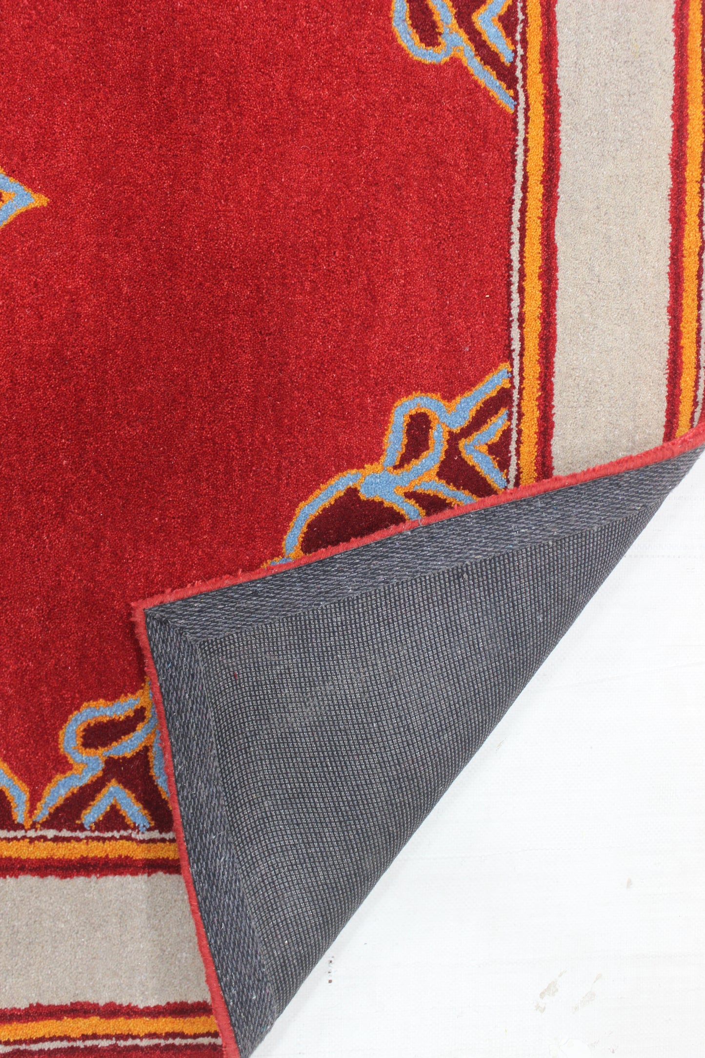 Crimson Solstice Wool Rug