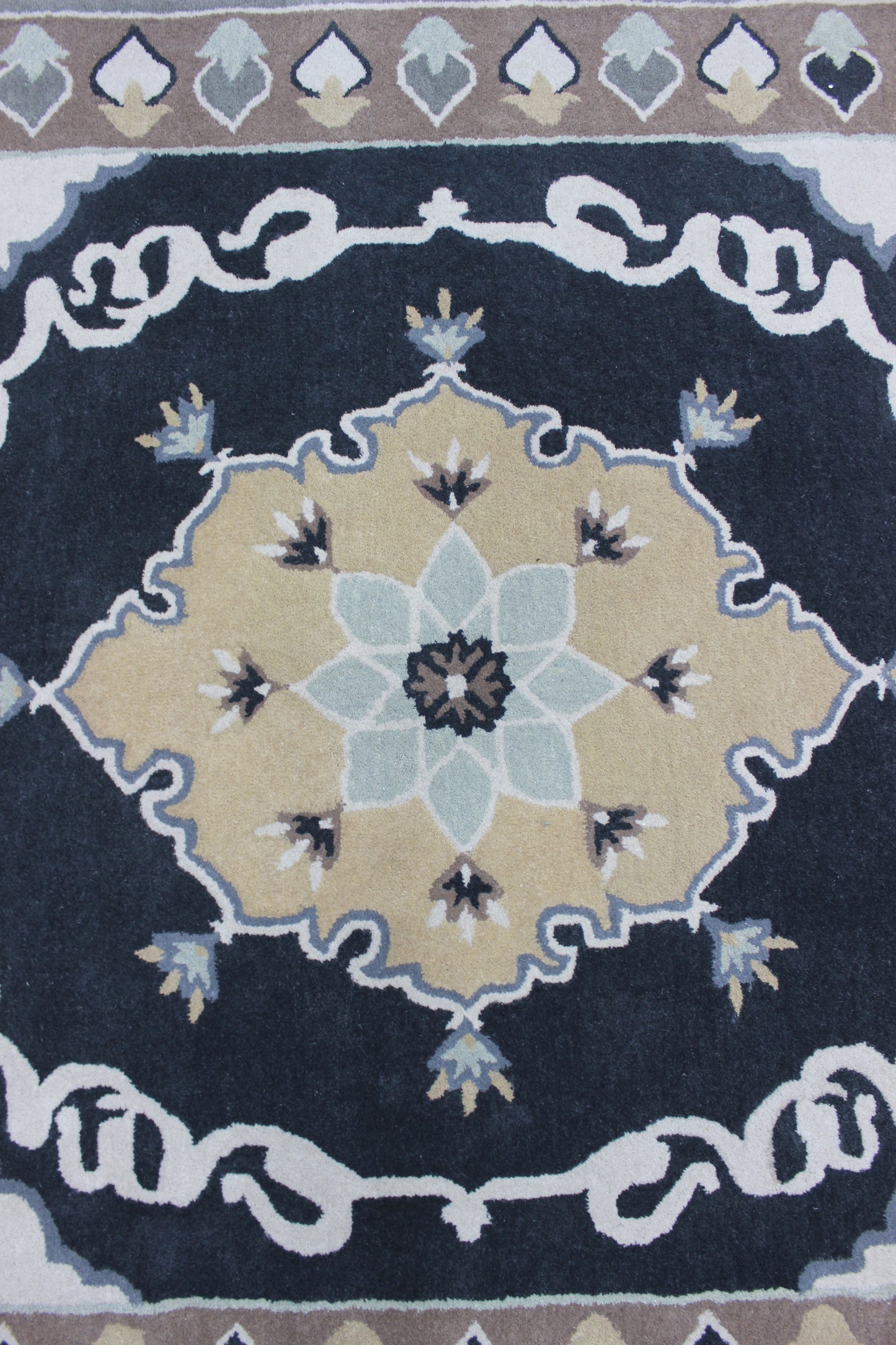 Midnight Bloom Wool Rug