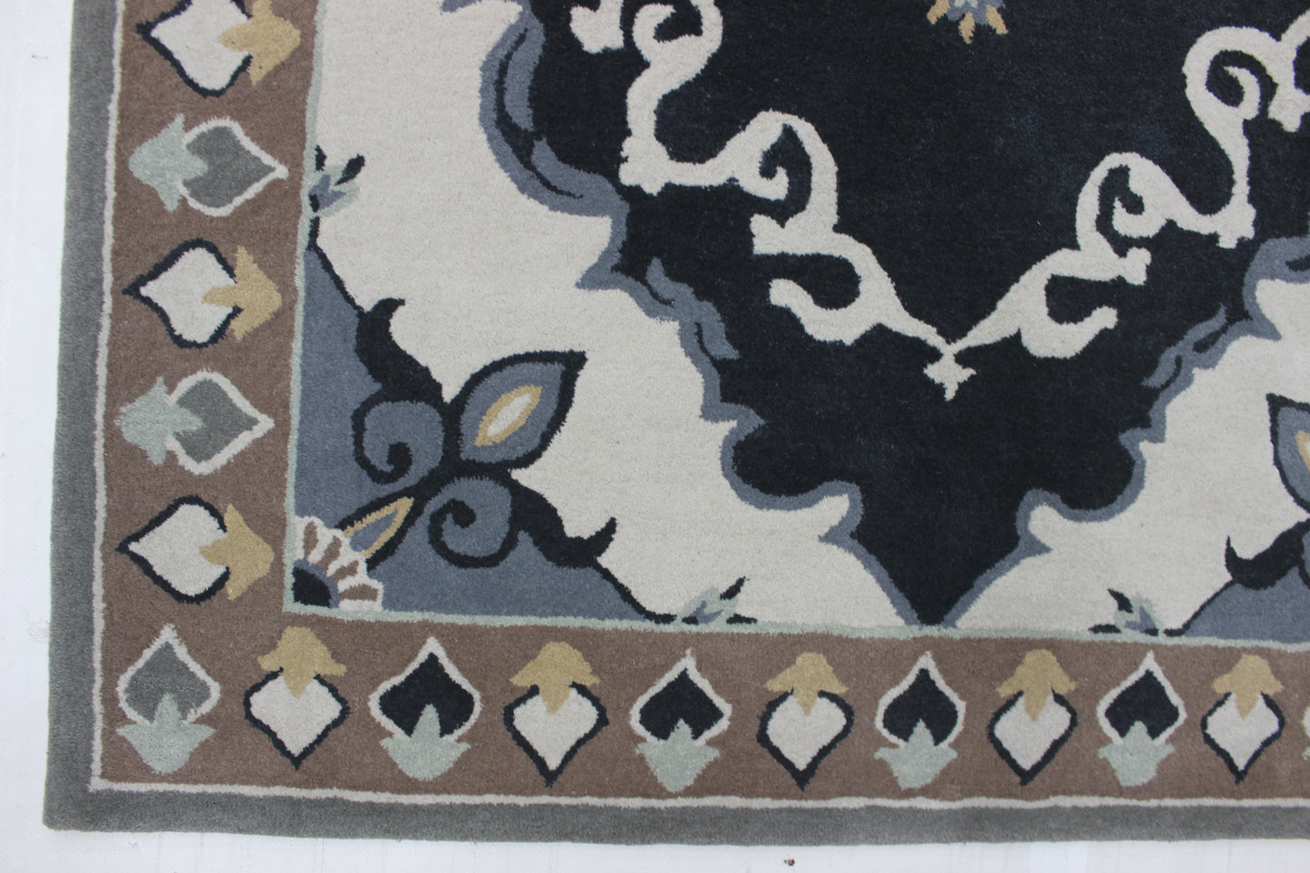 Midnight Bloom Wool Rug