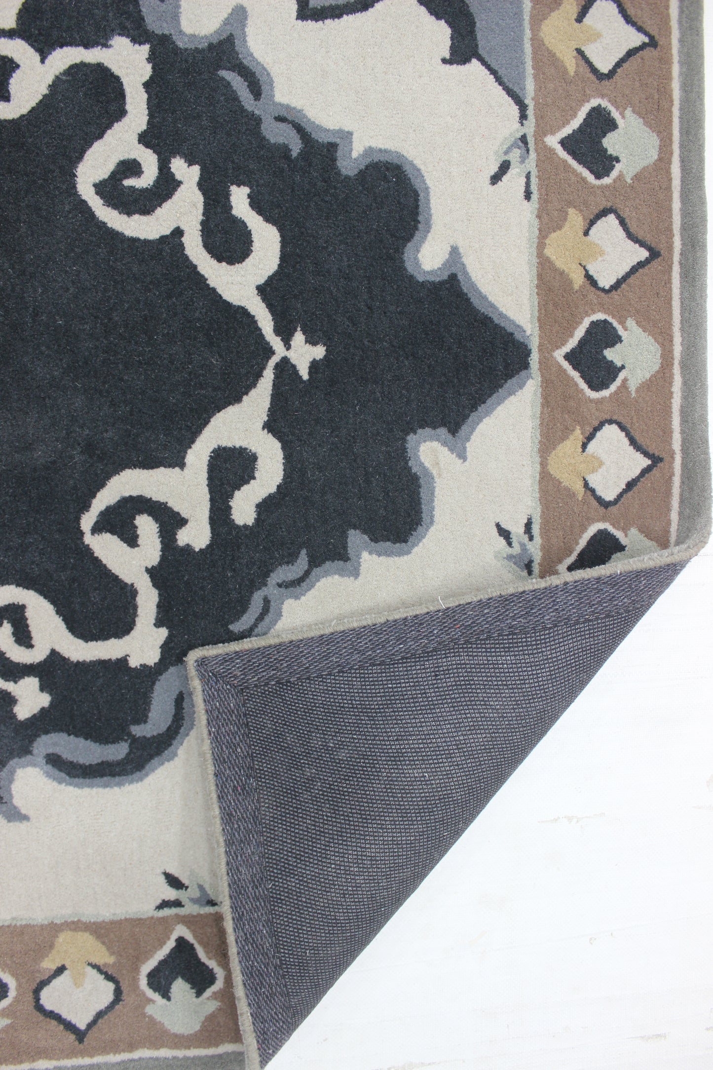 Midnight Bloom Wool Rug