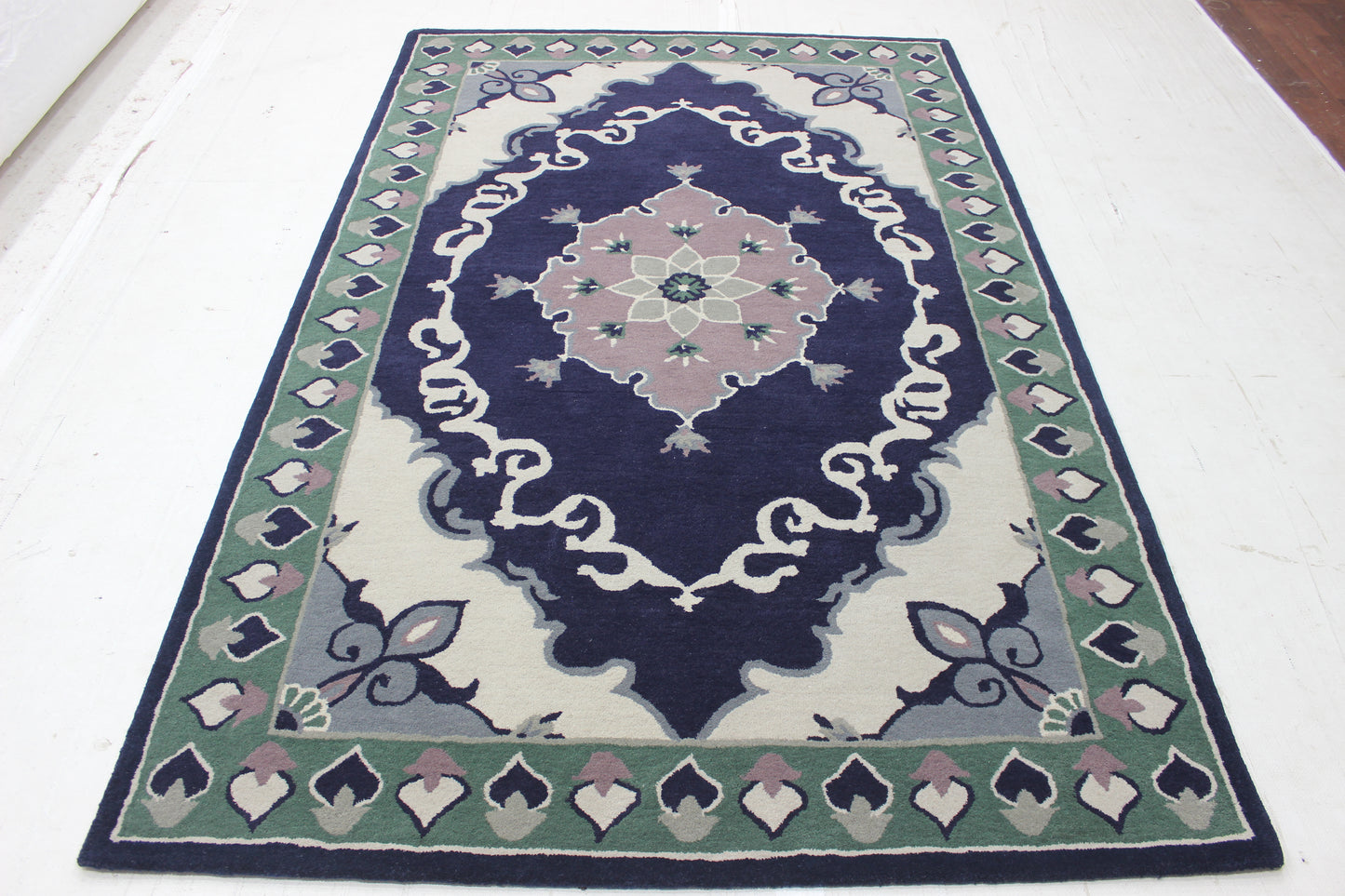 Midnight Bloom Wool Rug