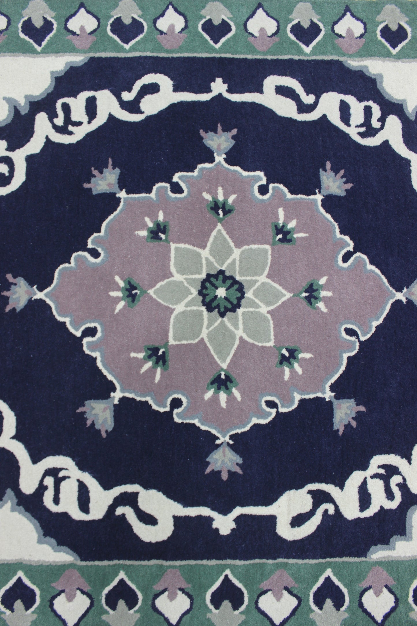 Midnight Bloom Wool Rug