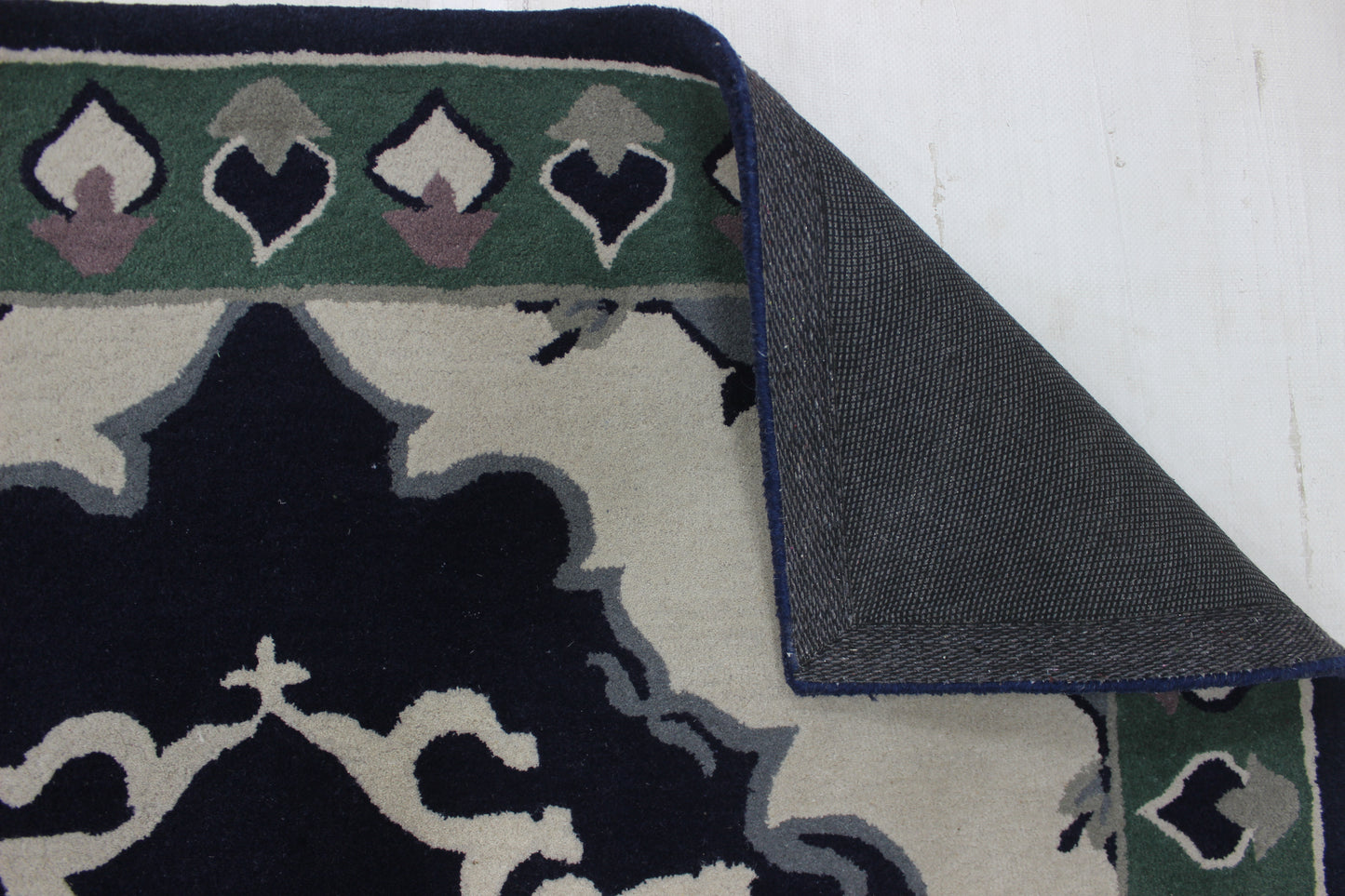 Midnight Bloom Wool Rug