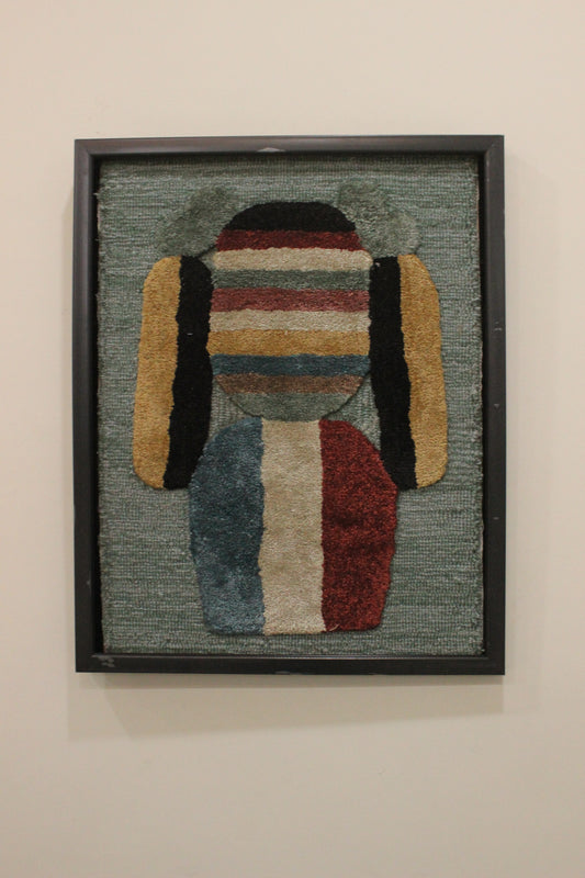 Abstract Framed Wool Wall Hanging - Handmade Boho Decor