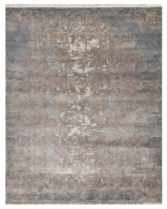 Silver Mist Hand knotted Modern Grey Rug (520)