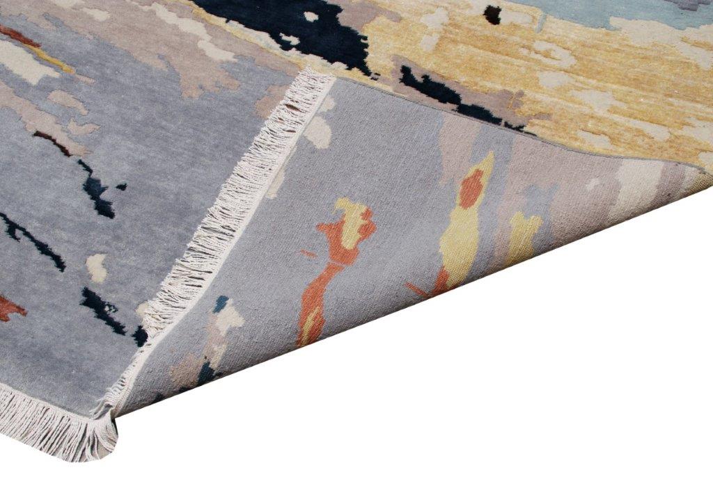 Celestial Horizon Hand knotted Modern Blue Rug (778)