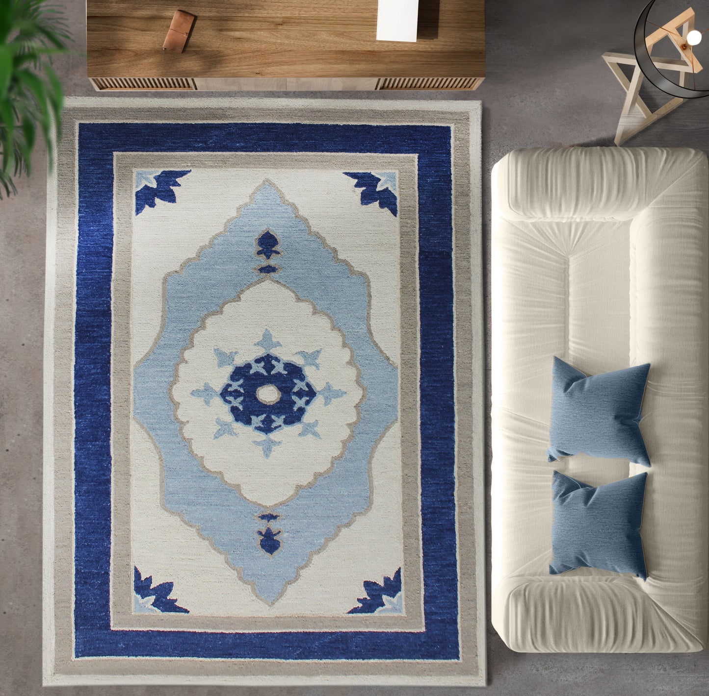 Sapphire Mirage Wool Rug