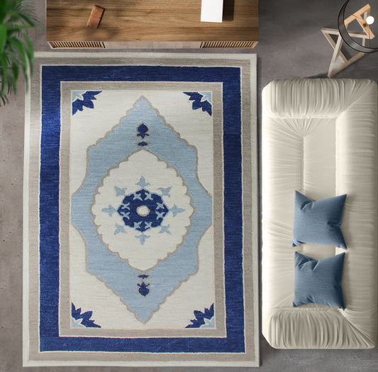 Sapphire Mirage Wool Rug