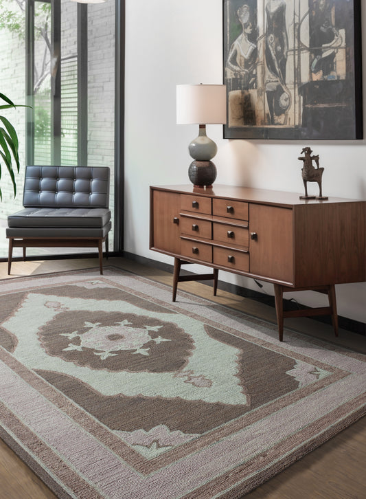 Dust Rose Reverie Wool Rug